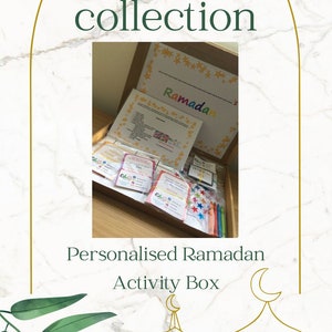 PERSONALISED Ramadan Activity Box! Ramadan gift, Islamic gift for kids, Ramadan gift for kids, Ramadan activities, Ramadan activity box.