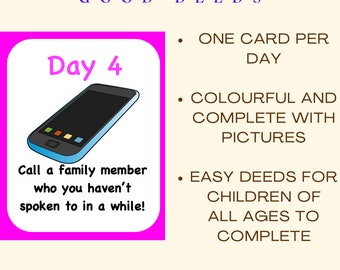 30 Day Ramadan Good Deeds! Flashcard Set! Ramadan Gift, good deeds, eid gifts, ramadan gift for children- Instant Download, Printable.