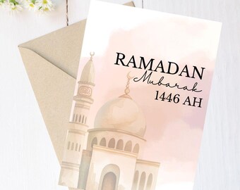 Ramadan Mubarak Multipack Greeting Card/envelope, Aesthetic Ramadan Greeting Card,Ramadan Kareem, Ramadan 2025,Islamic Gifts,Personalised