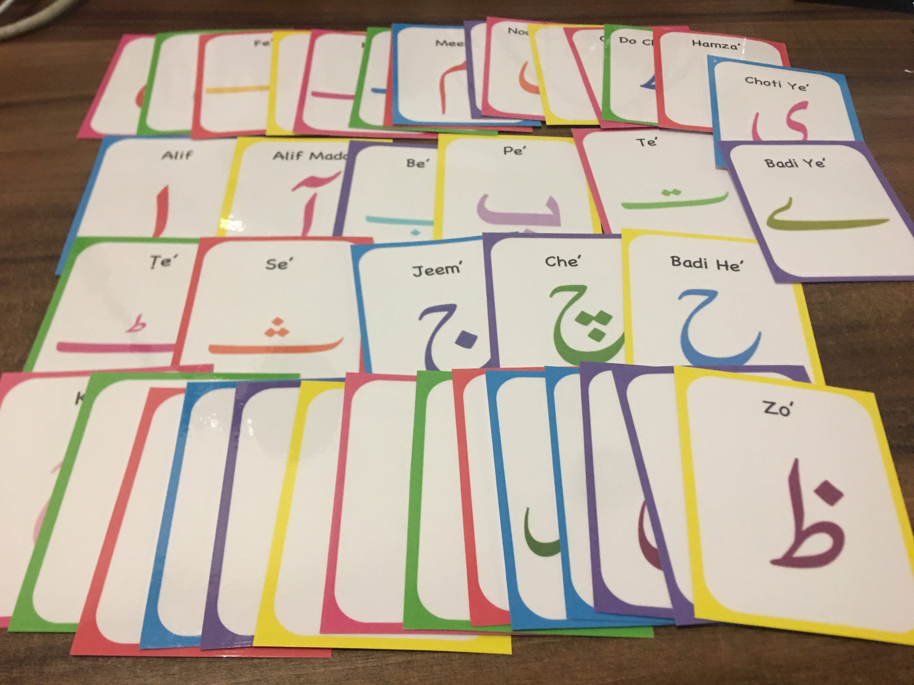 urdu alphabet flashcards etsy