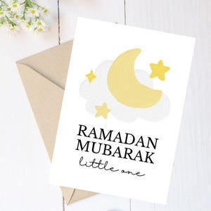 Ramadan Mubarak-wenskaart/envelop, esthetische Ramadan-wenskaart, Ramadan Kareem, Ramadan 2025, islamitische geschenken, eerste ramadan