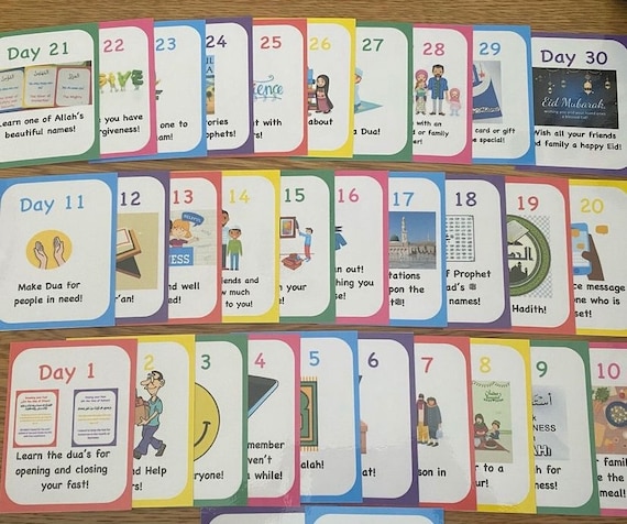 30 Day Ramadan Good Deeds. Ramadan Calendar, Good Deeds Calendar Ramadan Gift, eid gifts, ramadan gift for children, Muslim gift