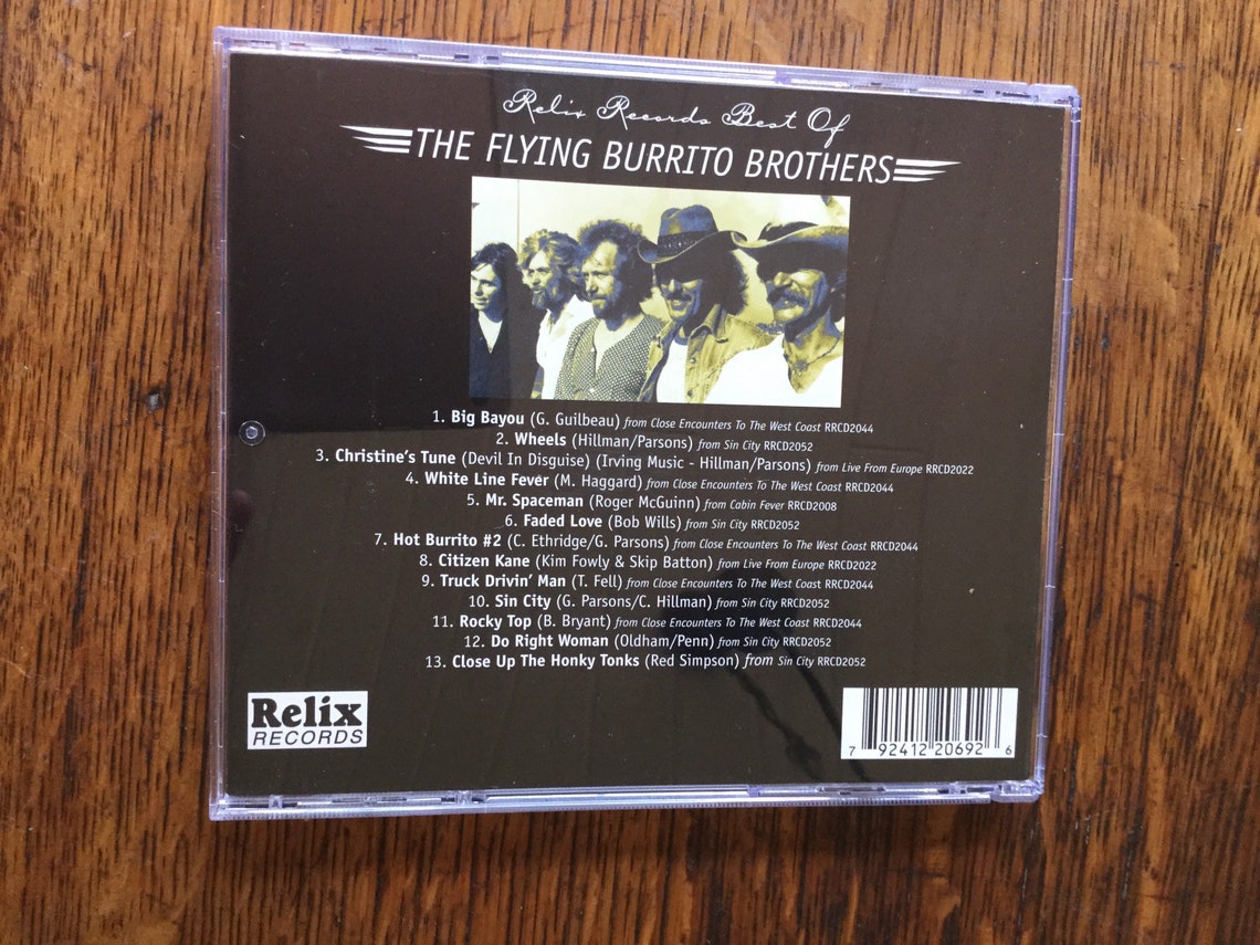 Flying Burrito Brothers Best of CD Relix Records RRCD2069 Etsy