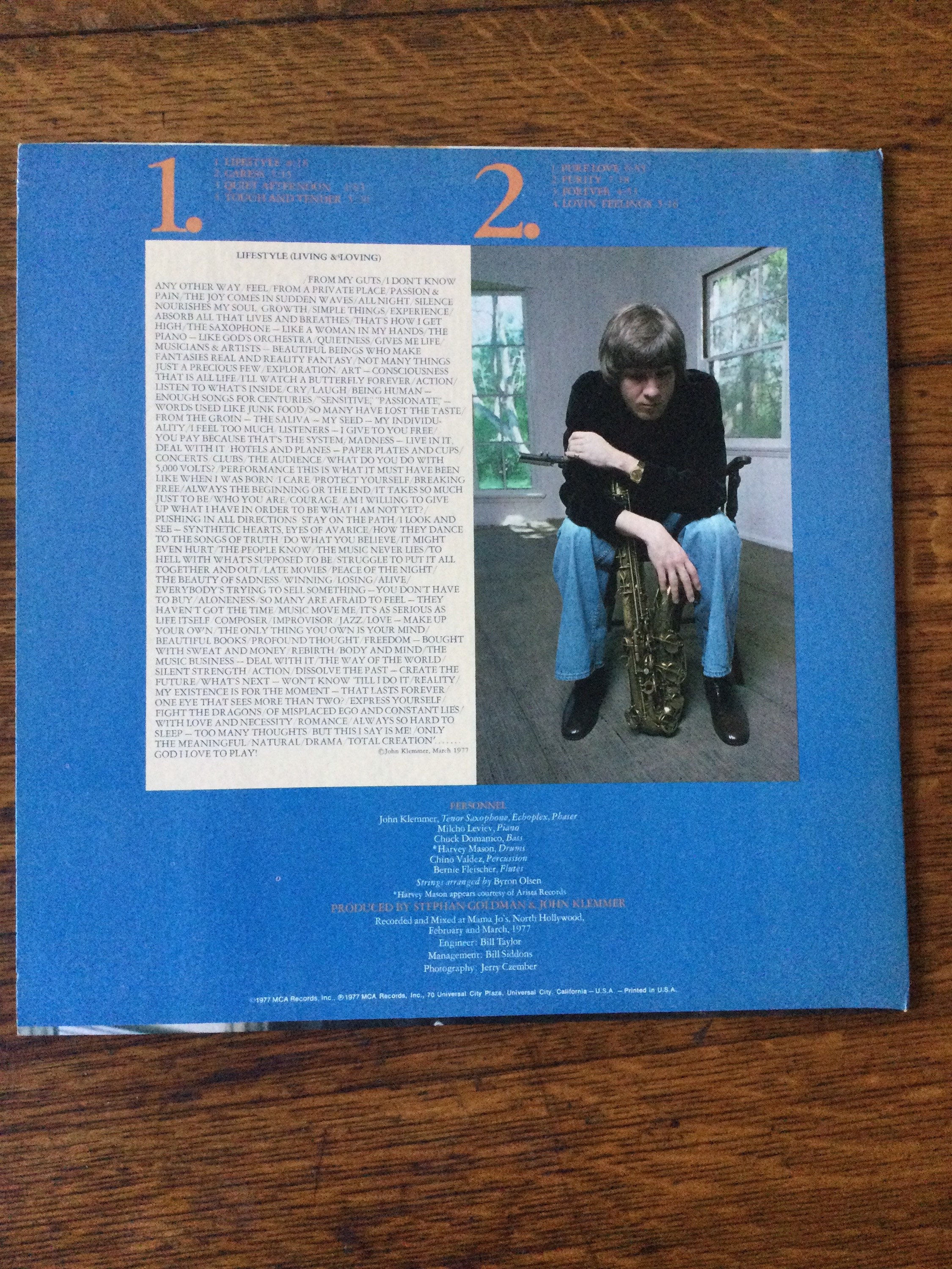 ジャズ CD John Klemmer Lifestyle  MCAD31351 MCA Records /00110 John Klemmer – Lifestyle (Living And Loving) – CD (Album