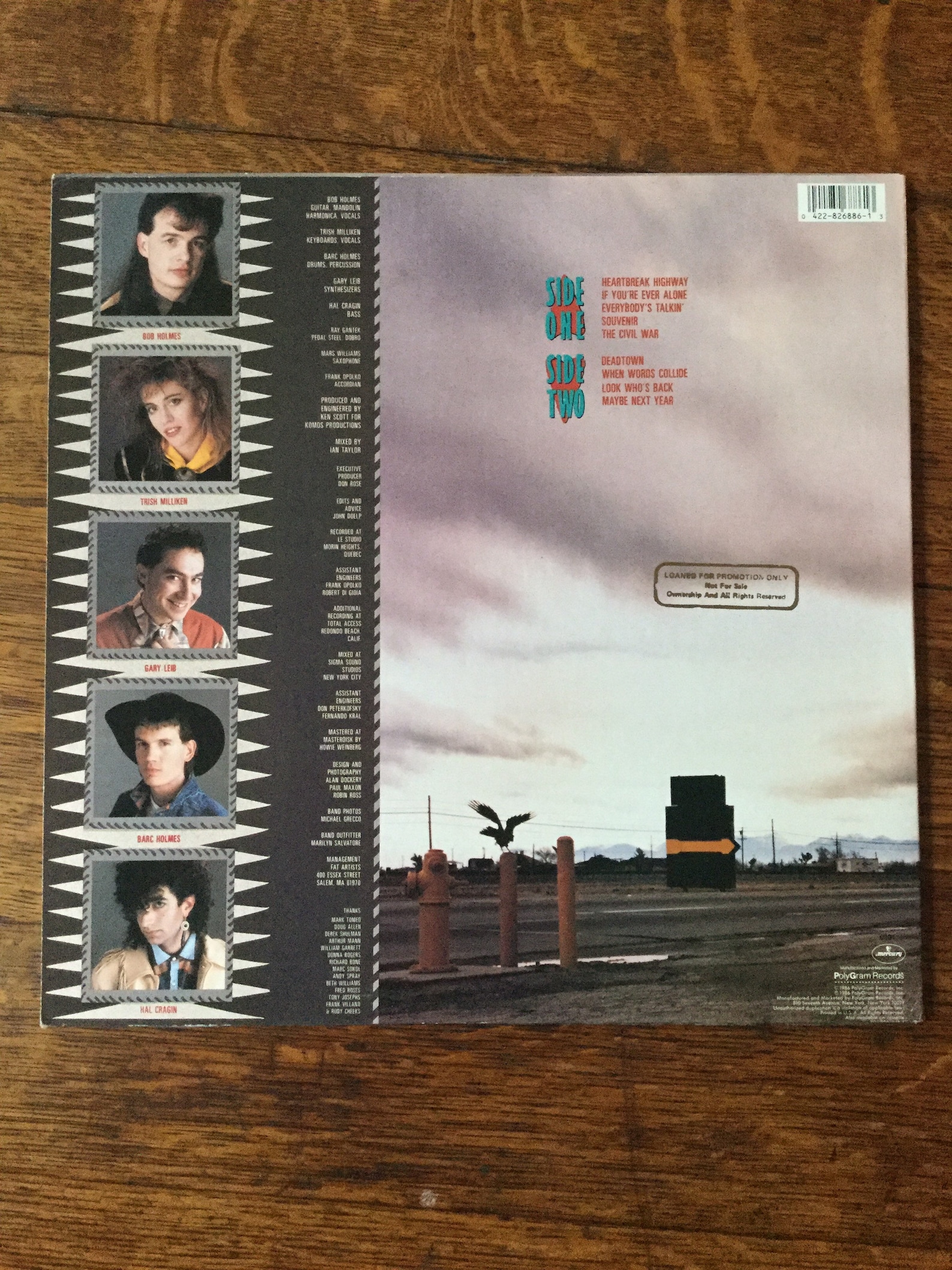 Heartbreak Rodeo Rubber Rodeo Heartbreak Highway Stereo Vinyl Promo LP 1986 Mercury ...