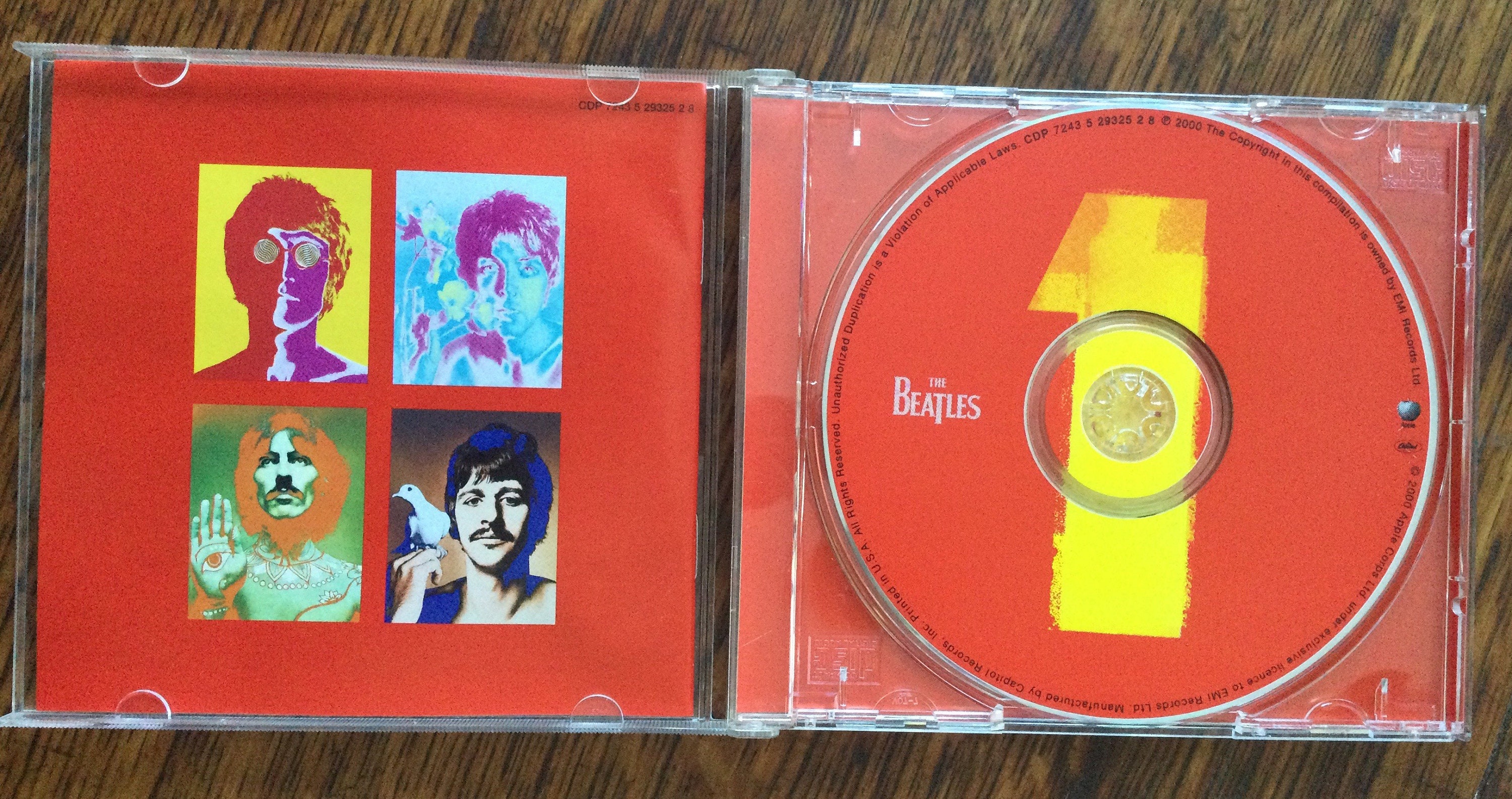 The Beatles 1 Compilation CD Capitol Records CDP 7243/5 29325 2 8 