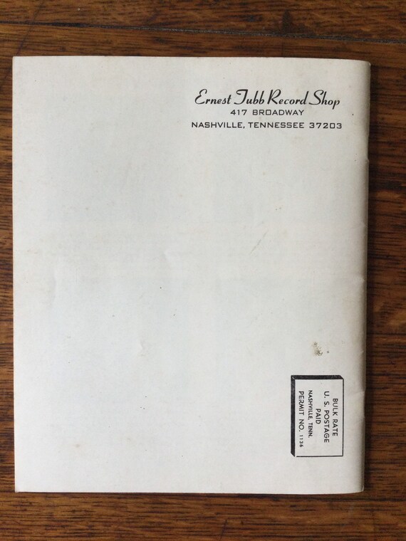 Ernest Tubb Record Shop 1965 Mail Order Catalog W/ Salute to - Etsy