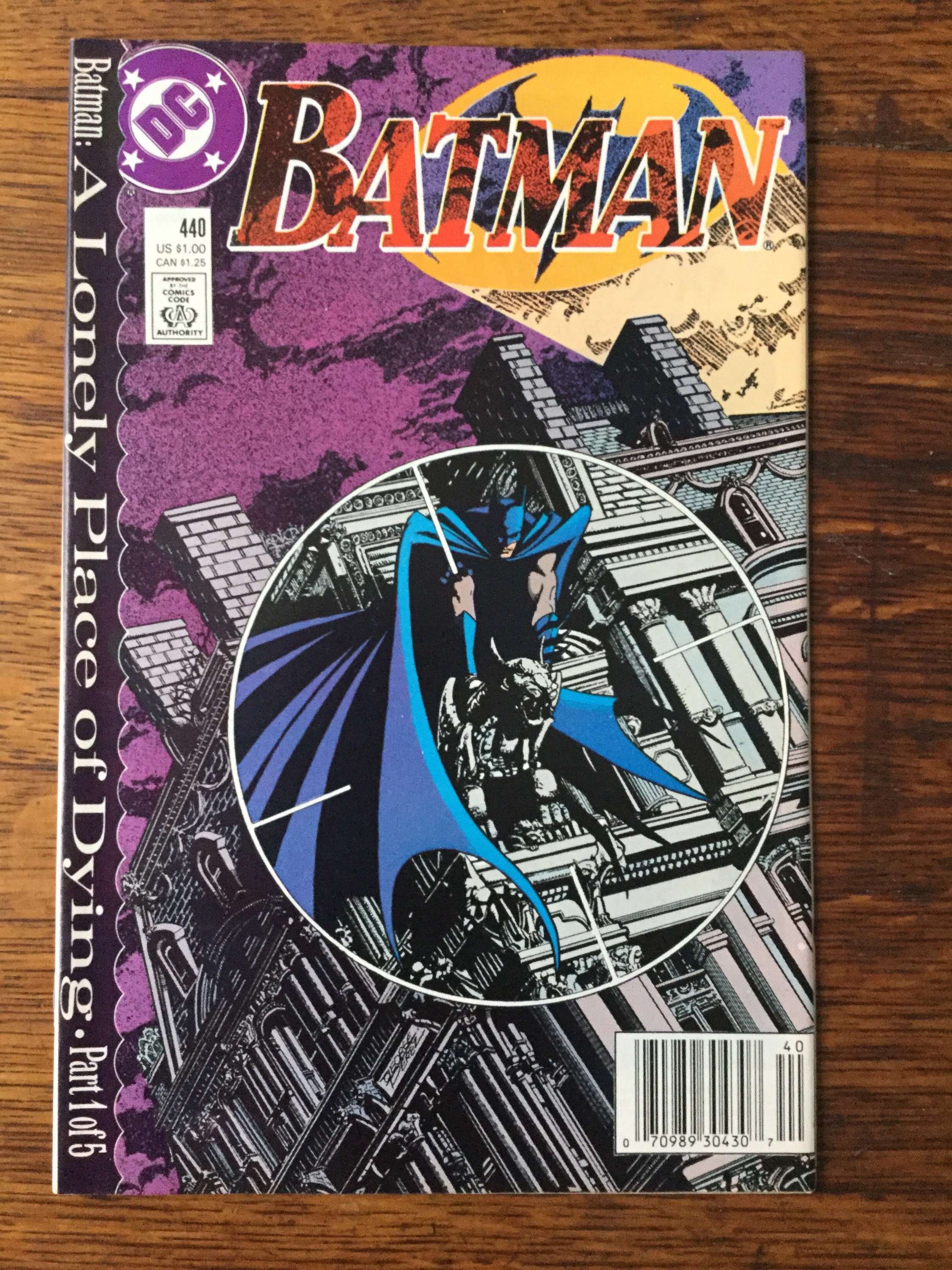 Batman 440 DC Comics 1989 A Lonely Place of Dying Pt 1 - Etsy Norway