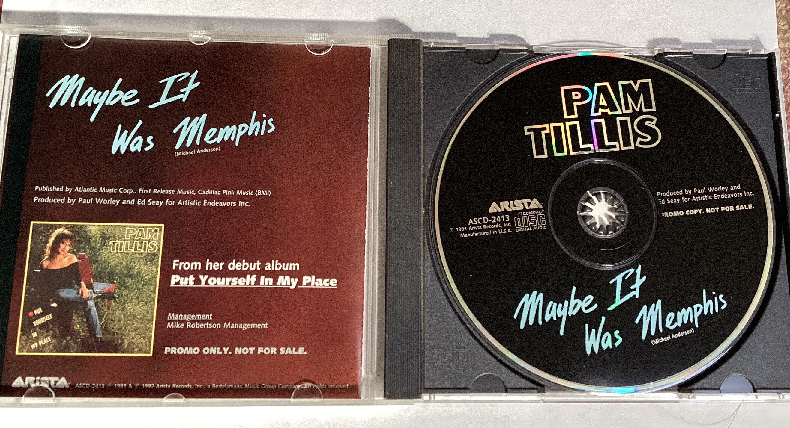 Pam Tillis Maybe It Was Memphis Promo CD Single 1991 Arista Records  ASCD-2413 - Etsy Canada