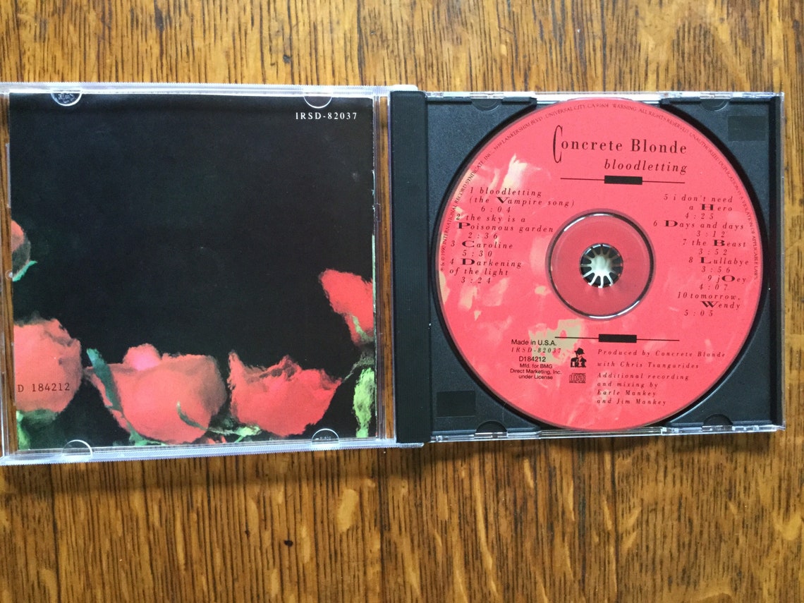 Concrete Blonde Bloodletting CD 1990 IRS Registra IRSD82037 Etsy