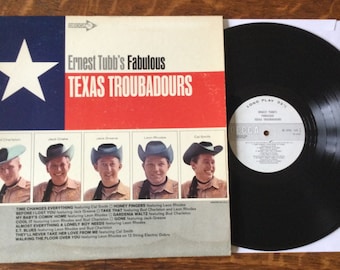 Ernest Tubb’s Fabulous Texas Troubadours Mono Vinyl LP 1963 Decca Records DL 4745 White Label Promo