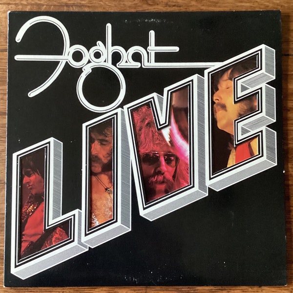 Foghat Live Stereo Vinyl Die-cut LP 1977 Bearsville Records BRK 6971