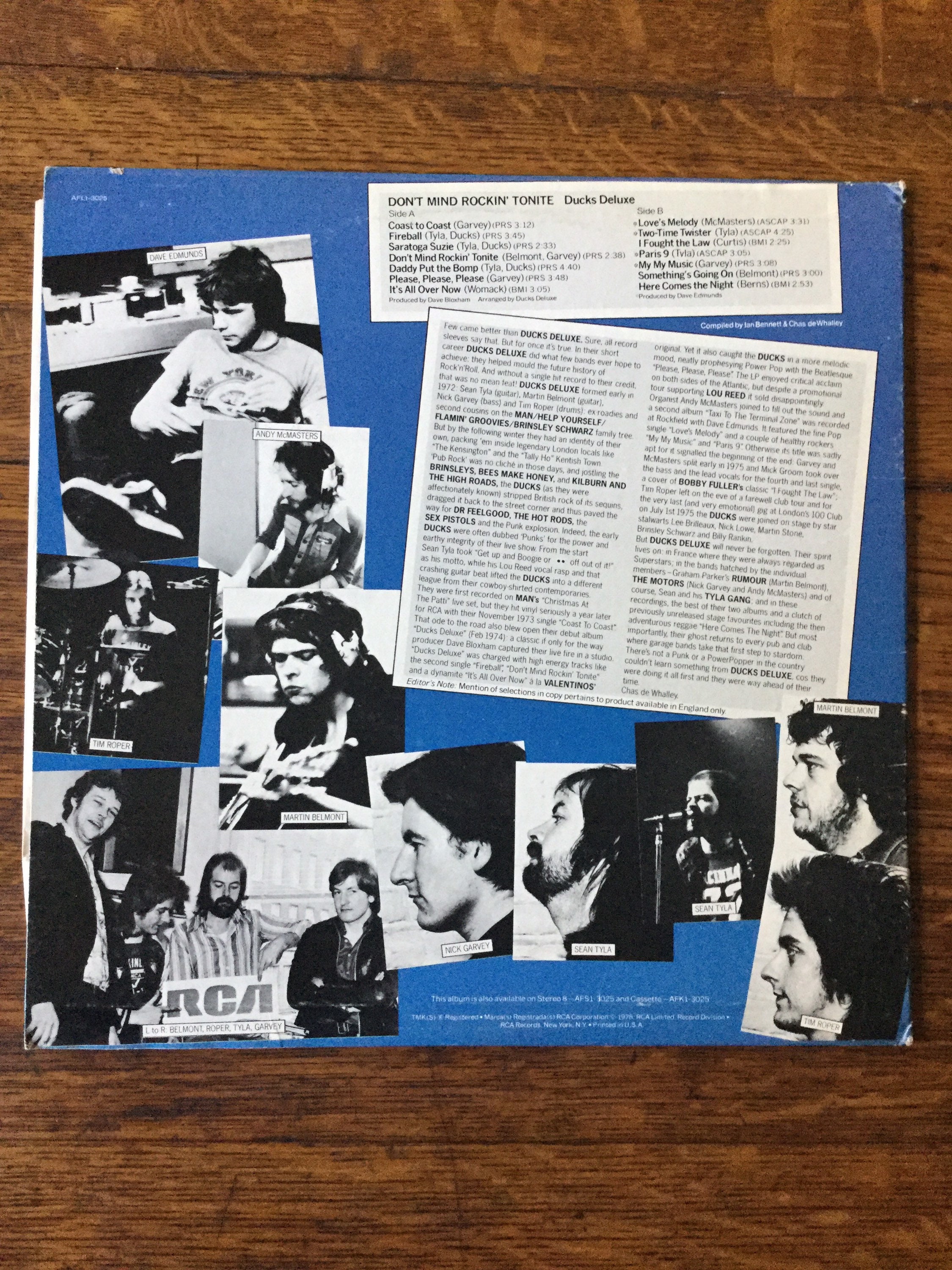 Ducks Deluxe Don't Mind Rockin' Tonite Stereo Vinyl LP 1976