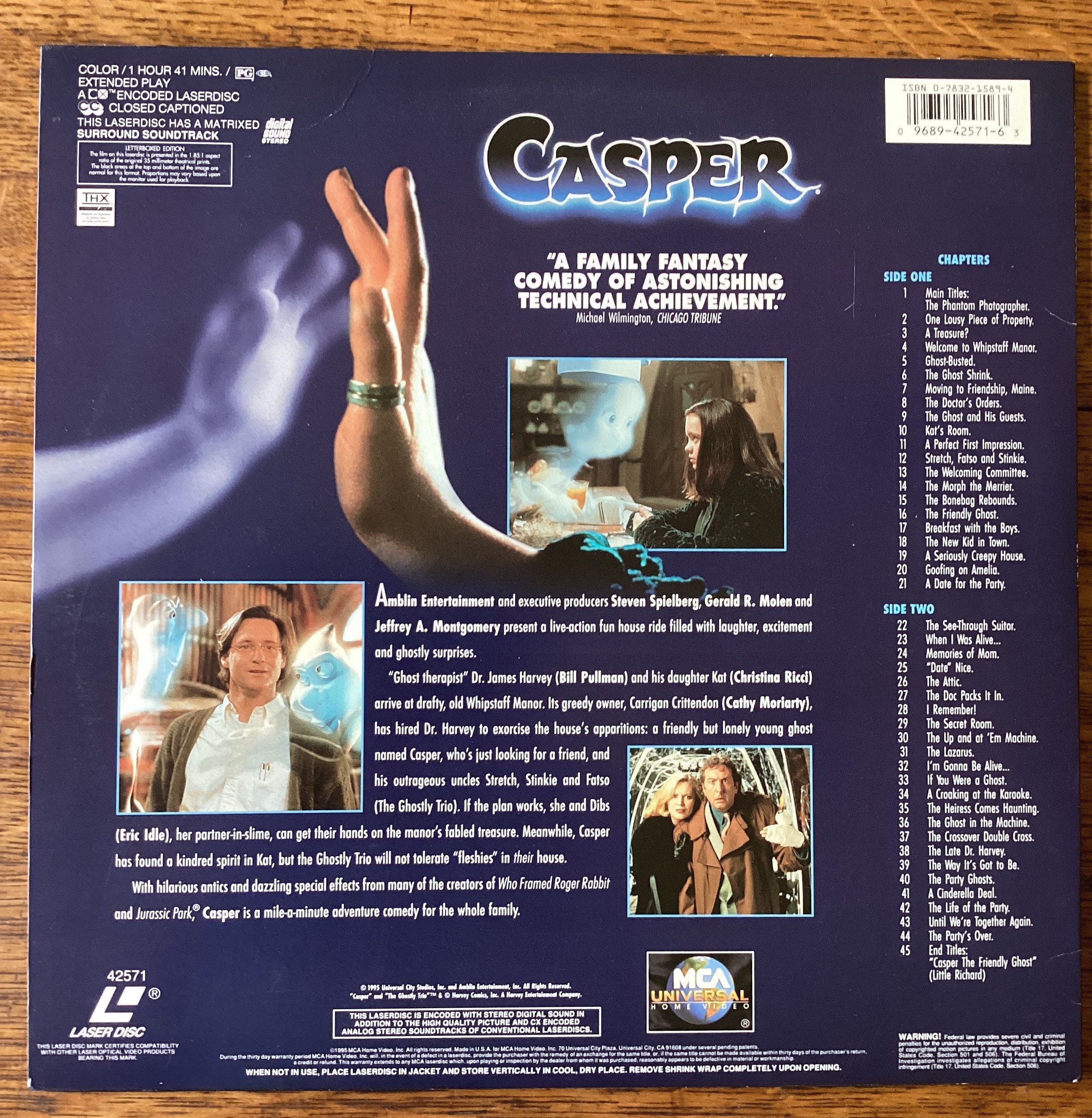 La'cryma Christi　True Color　VHS Laserdisc Casper 1995 MCA Universal Home Video 42571 Bill