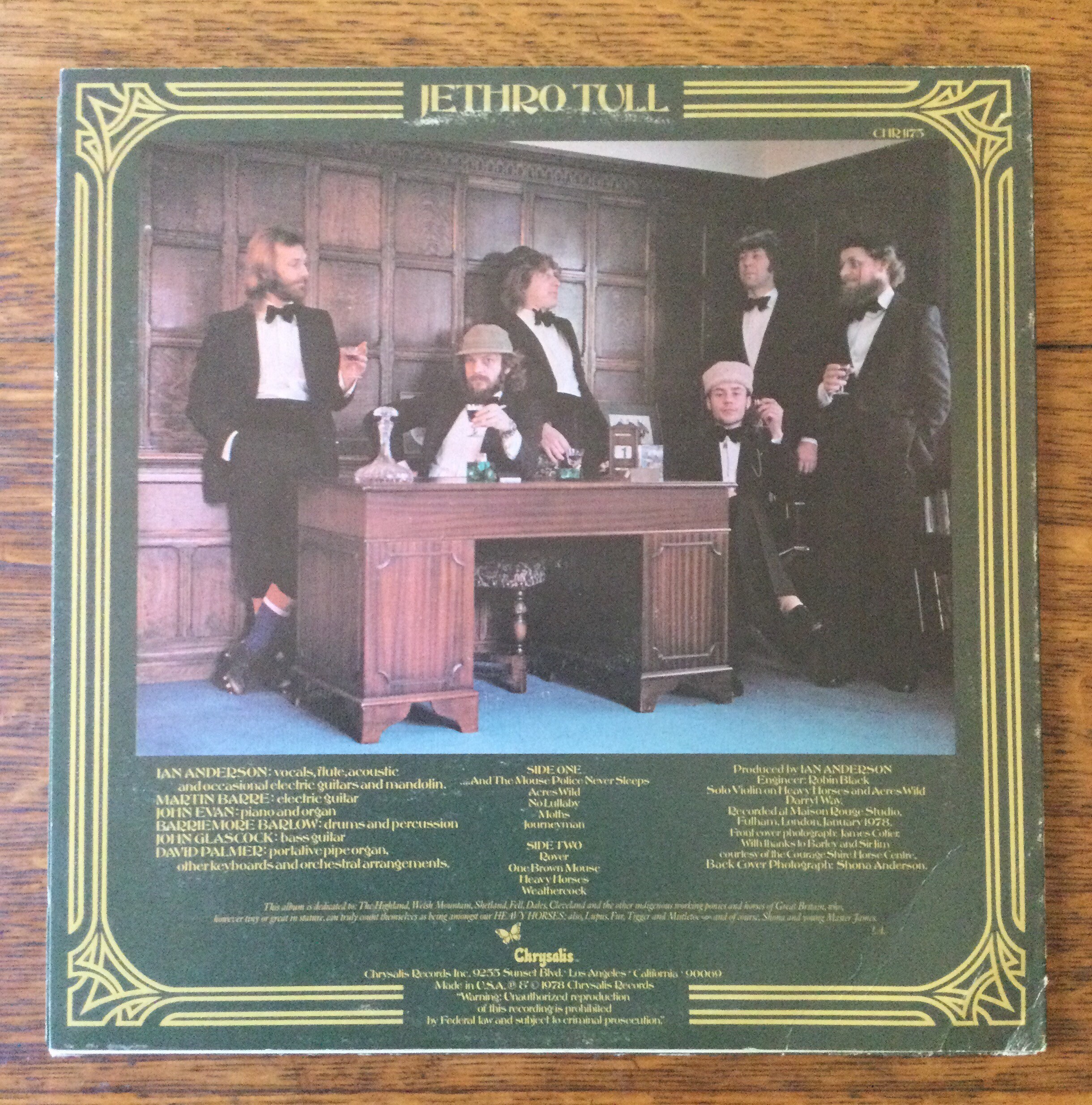 Jethro Tull - Heavy Horses - Vinyl Stereo LP 1978 Chrysalis