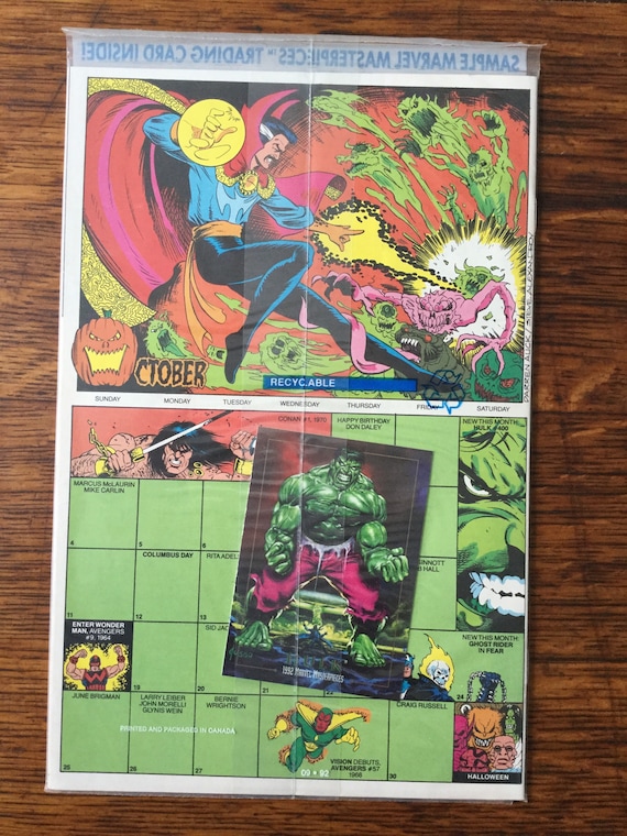 Marvel Age #118 Nov. 1992 W/ Marvel Masterpiece Trading Card Hulk