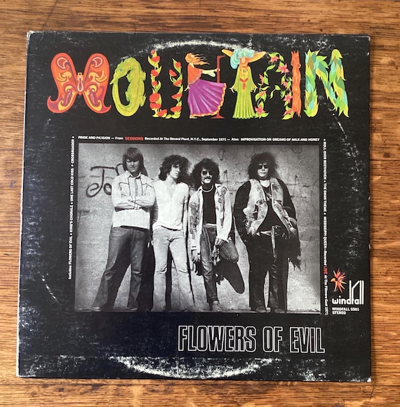 Mountain - Flowers of Evil - Stereo Vinyl Lp 1971 Windfall Records