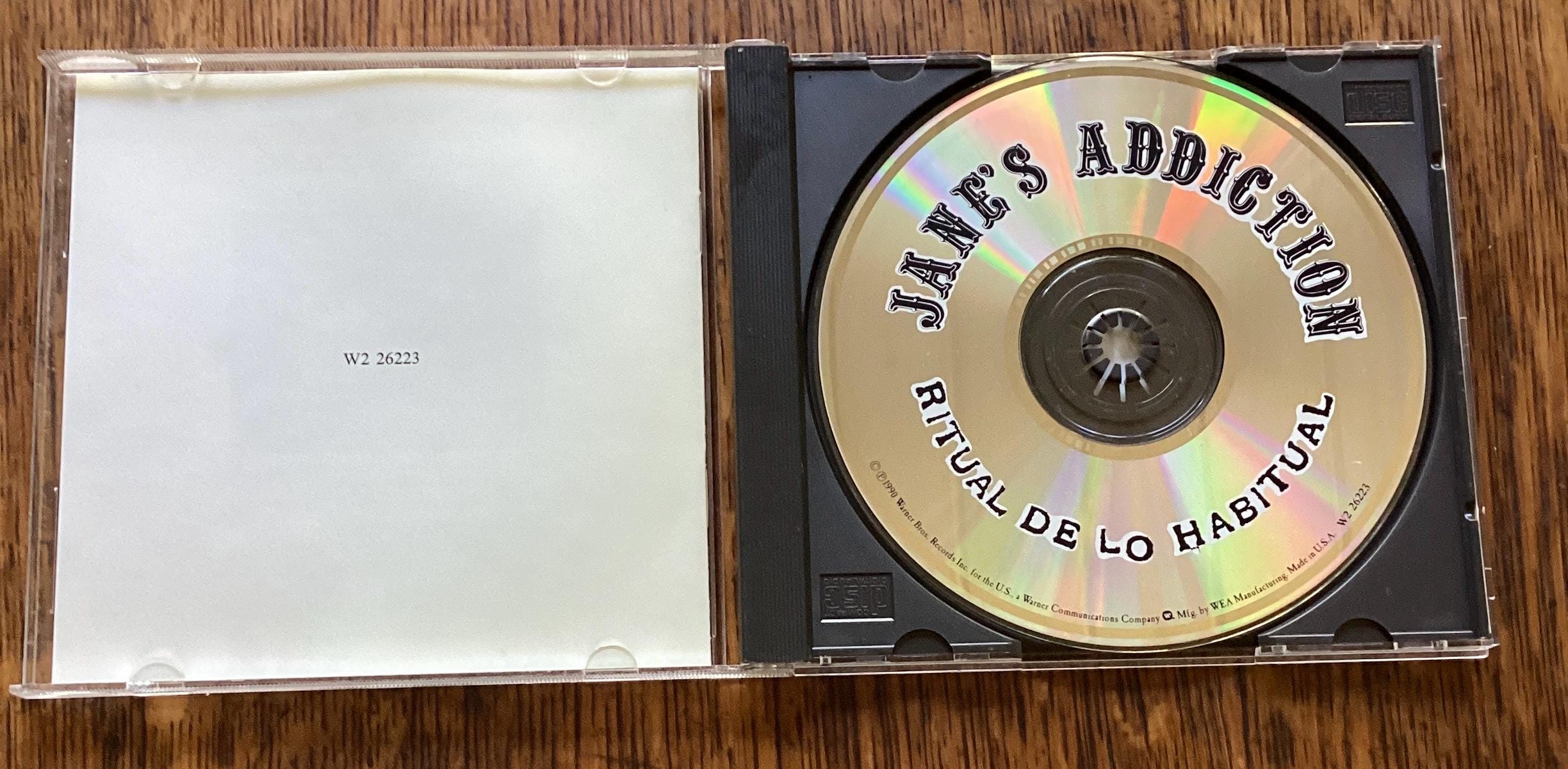 Jane's Addiction - Ritual De Lo Habitual - 1990 CD WB Records W2