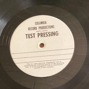 Test Pressing - Etsy