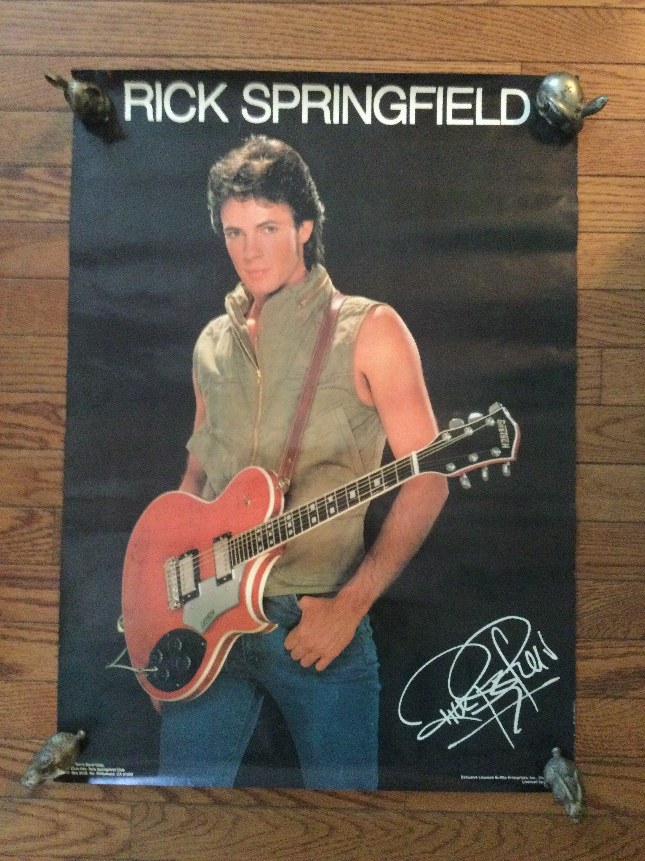 Rick Springfield Poster 20 X 28 Rons Band Corp 1982 Etsy