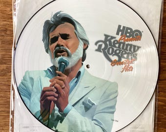 Kenny Rogers  - Greatest Hits  -  HBO Presents - Stereo Vinyl Lp Picturs Disc 1983 Liberty Records Special Projects.