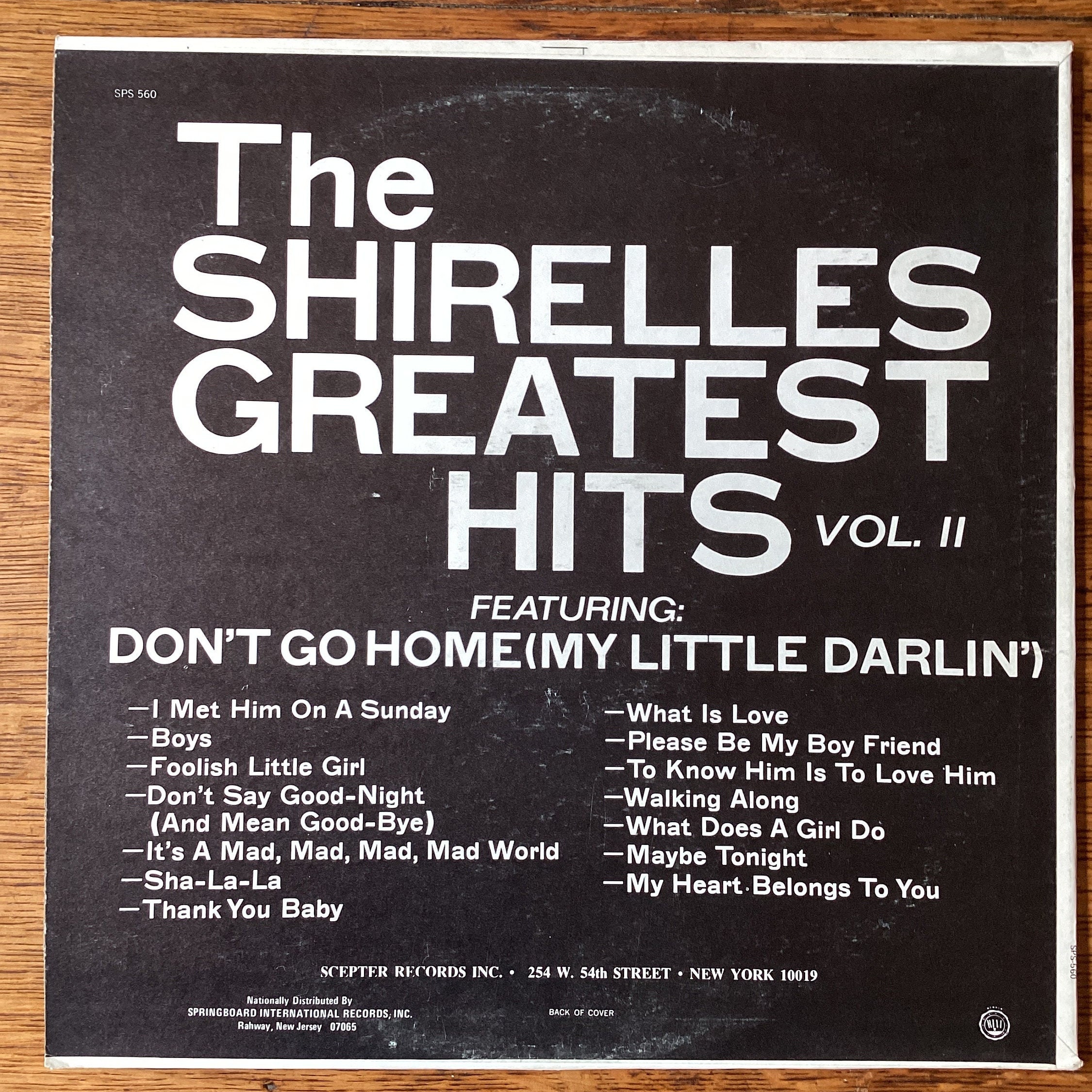 The Shirelles Greatest Hits Vol. II Stereo Vinyl LP 1967