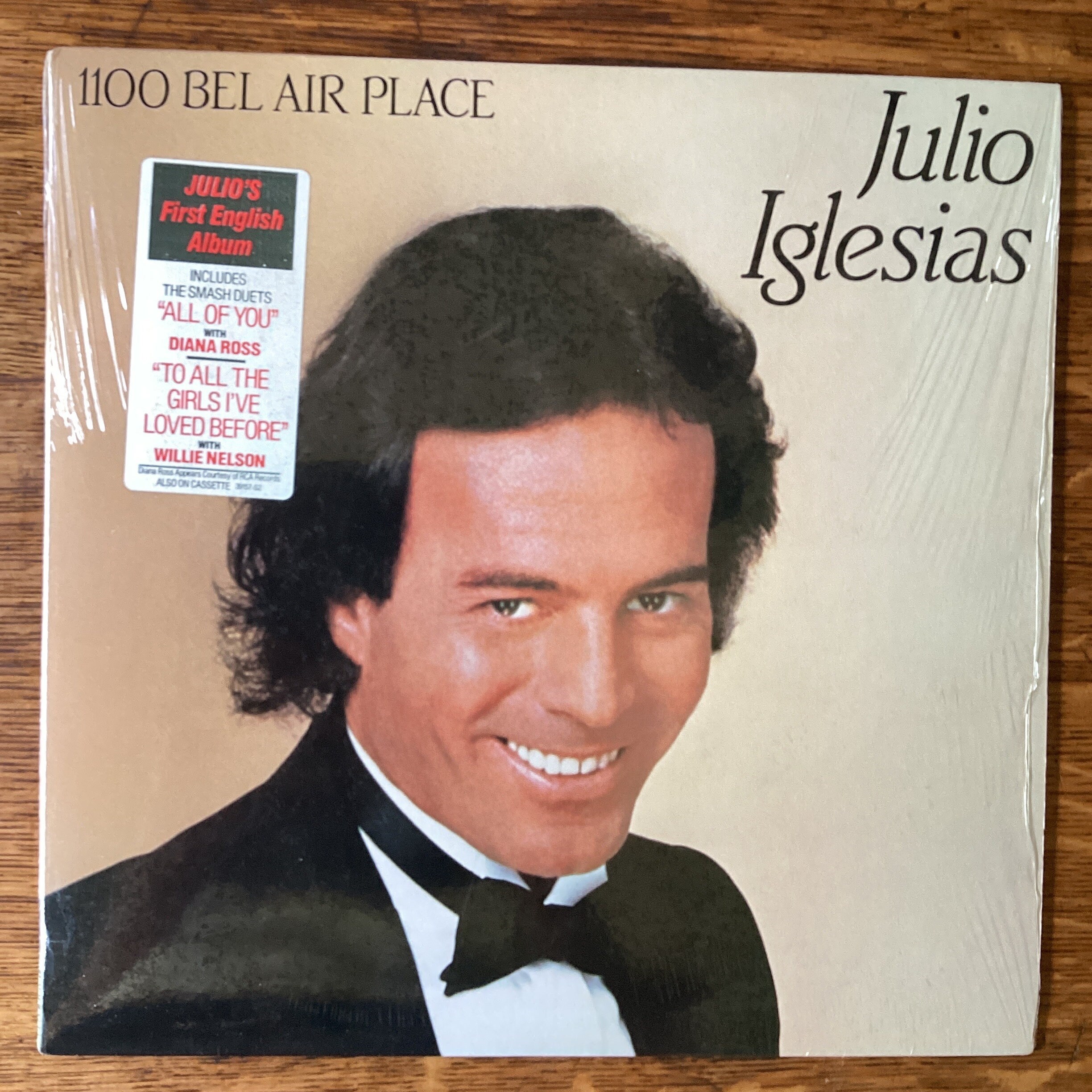 Julio Iglesias - 1100 Bel Air Place Stereo Vinyl LP 1984 Columbia Records QC 39157 w/ Willie Nelson & Diana Ross