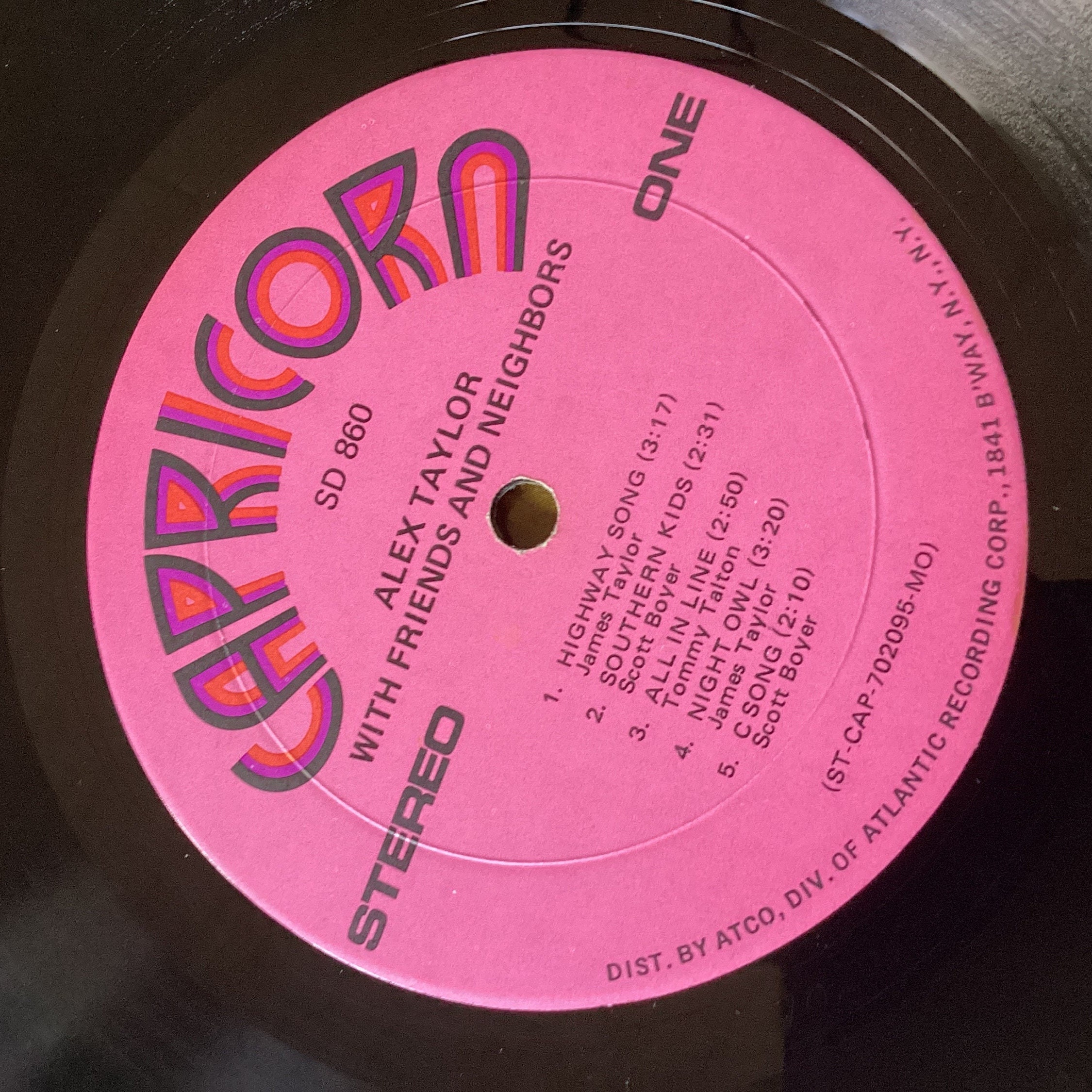 Alex Taylor With Friends and Neighbors Stereo Vinyl Gatefold LP