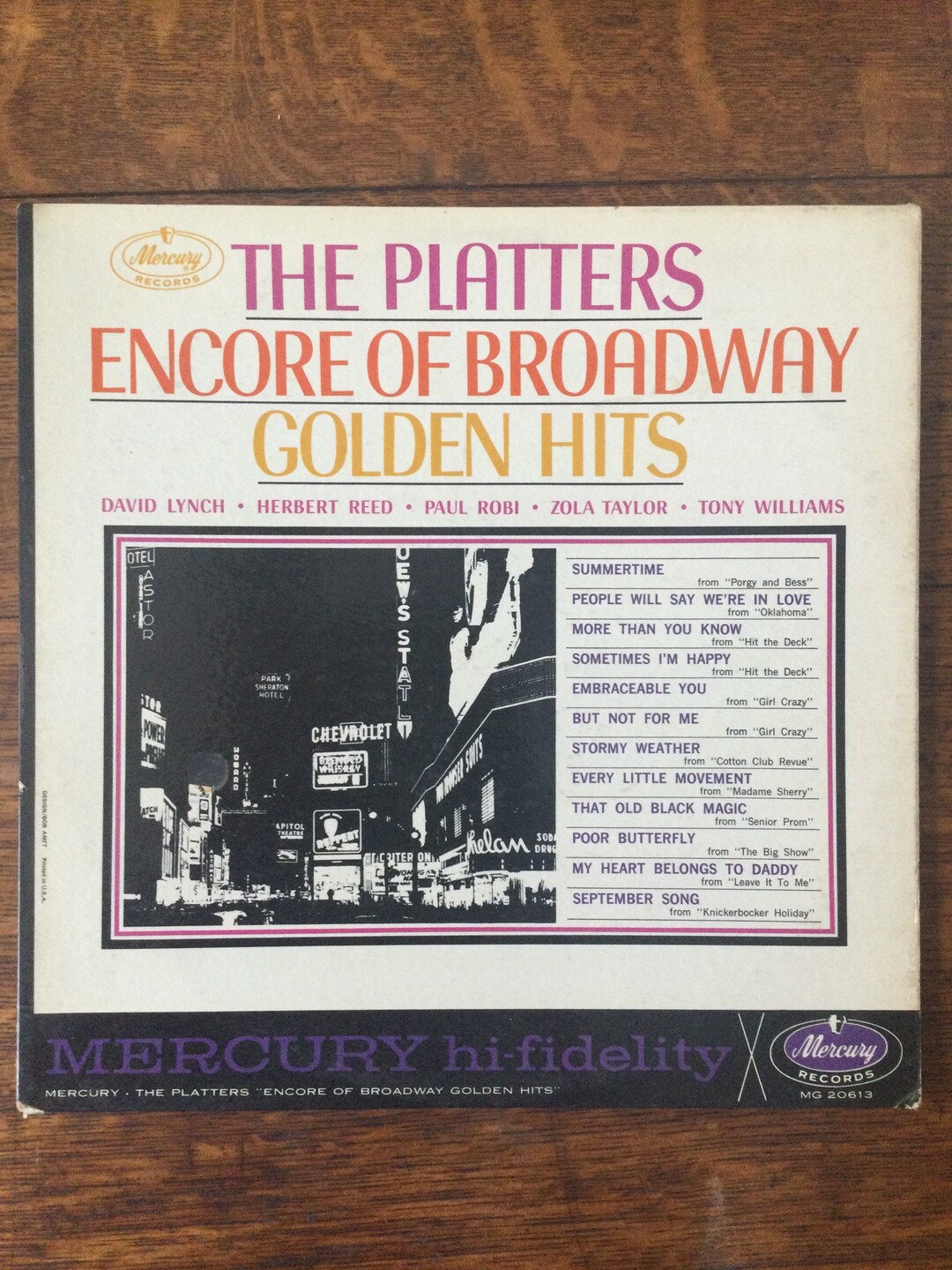 The Platters Golden Hits Vinyl Mono LP 1961 Mercury Records MG 20613