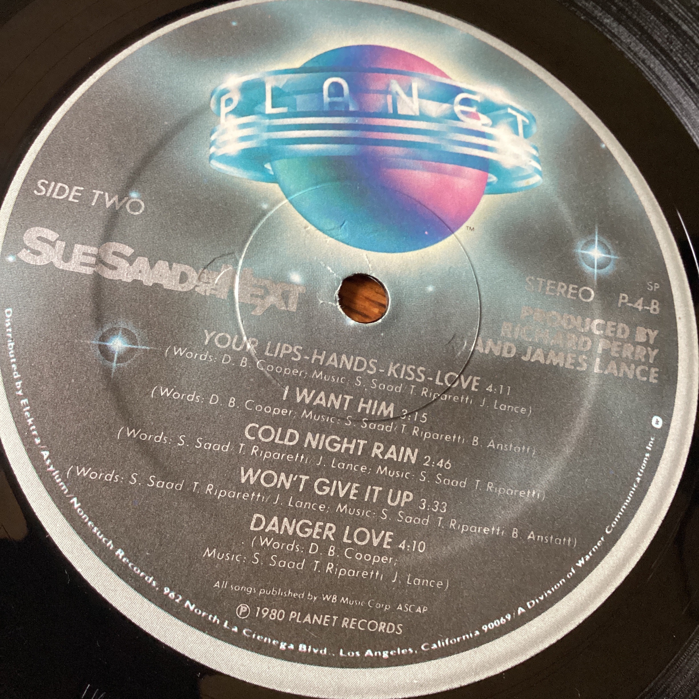 Sue Saad and the Next - Self Titled Stereo Vinyl LP 1980