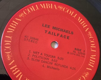 Lee Michaels - Tailface - Stereo Vinyl Lp 1974 Columbia Records KC
