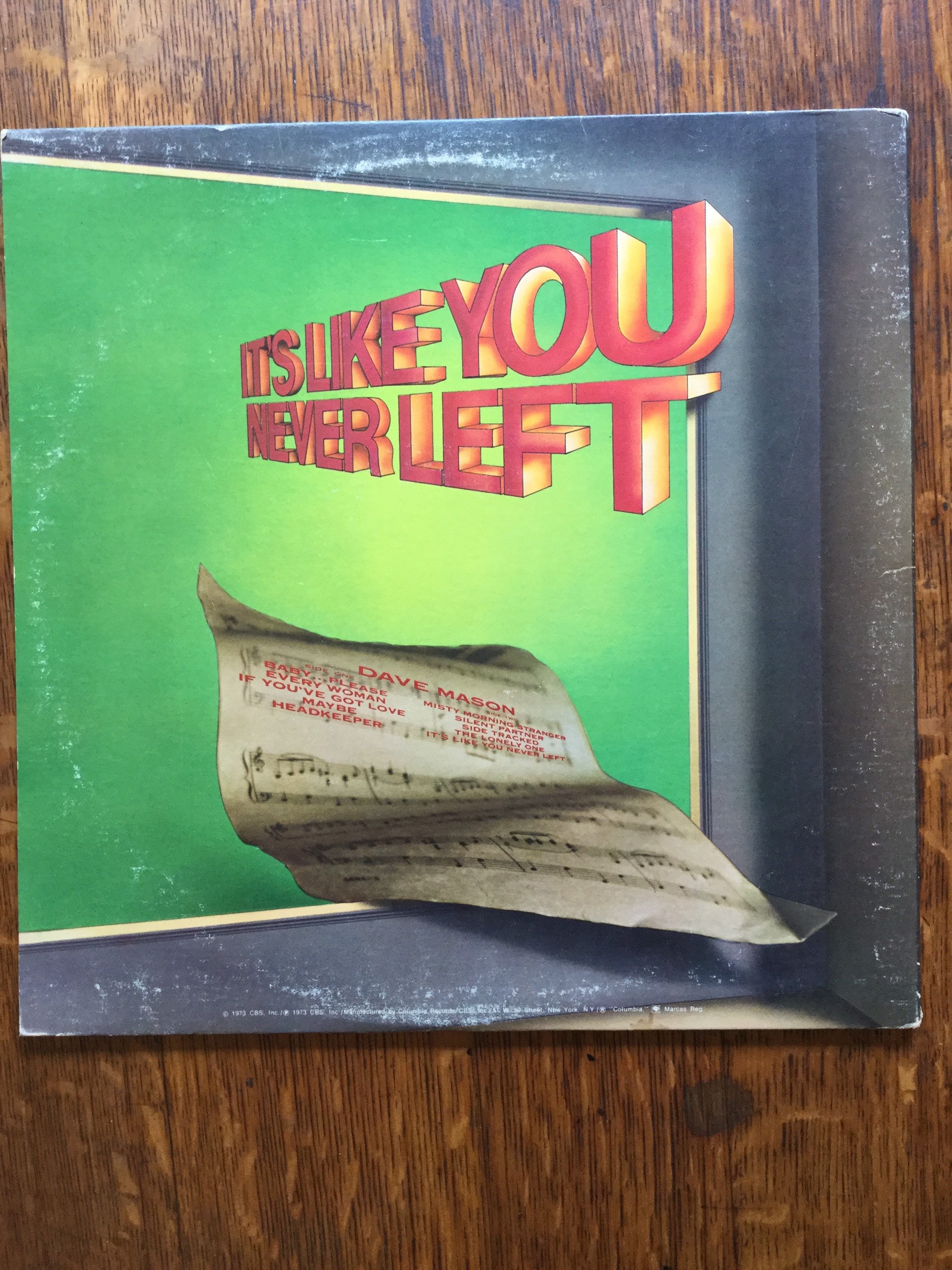 Dave Mason It's Like You Never Left Stereo Gatefold Vinyl LP 1973