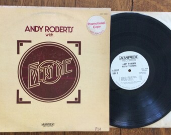 Andy Roberts With Everyone Stereo Vinyl LP 1971 Ampex Records A 10117 White Label Promo