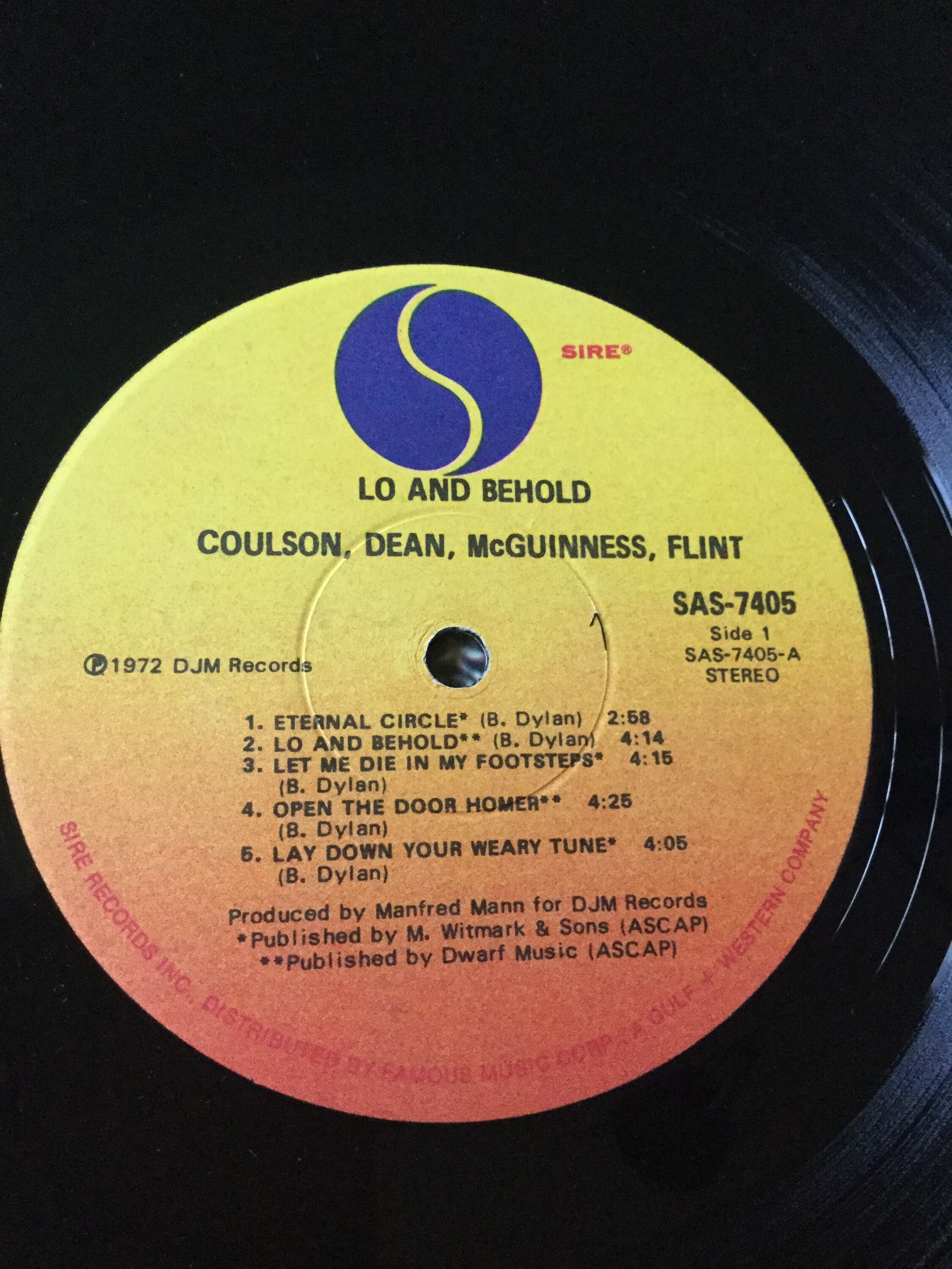 Lo and Behold Coulson, Dean, Mcguinness, Flint Stereo Vinyl LP