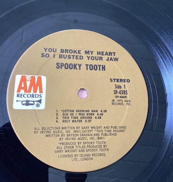 Spooky Tooth You Broke My Heart Soi Busted Your Jaw Stereo Vinyl