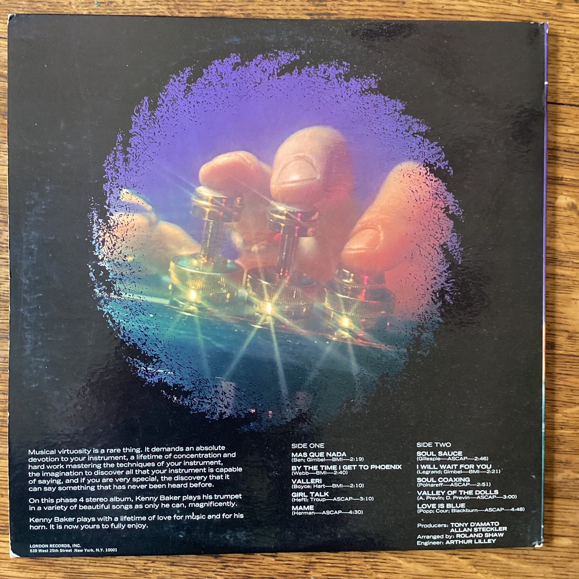 Kenny Baker the Spectacular Trumpet of Vinyl Stereo Lp London