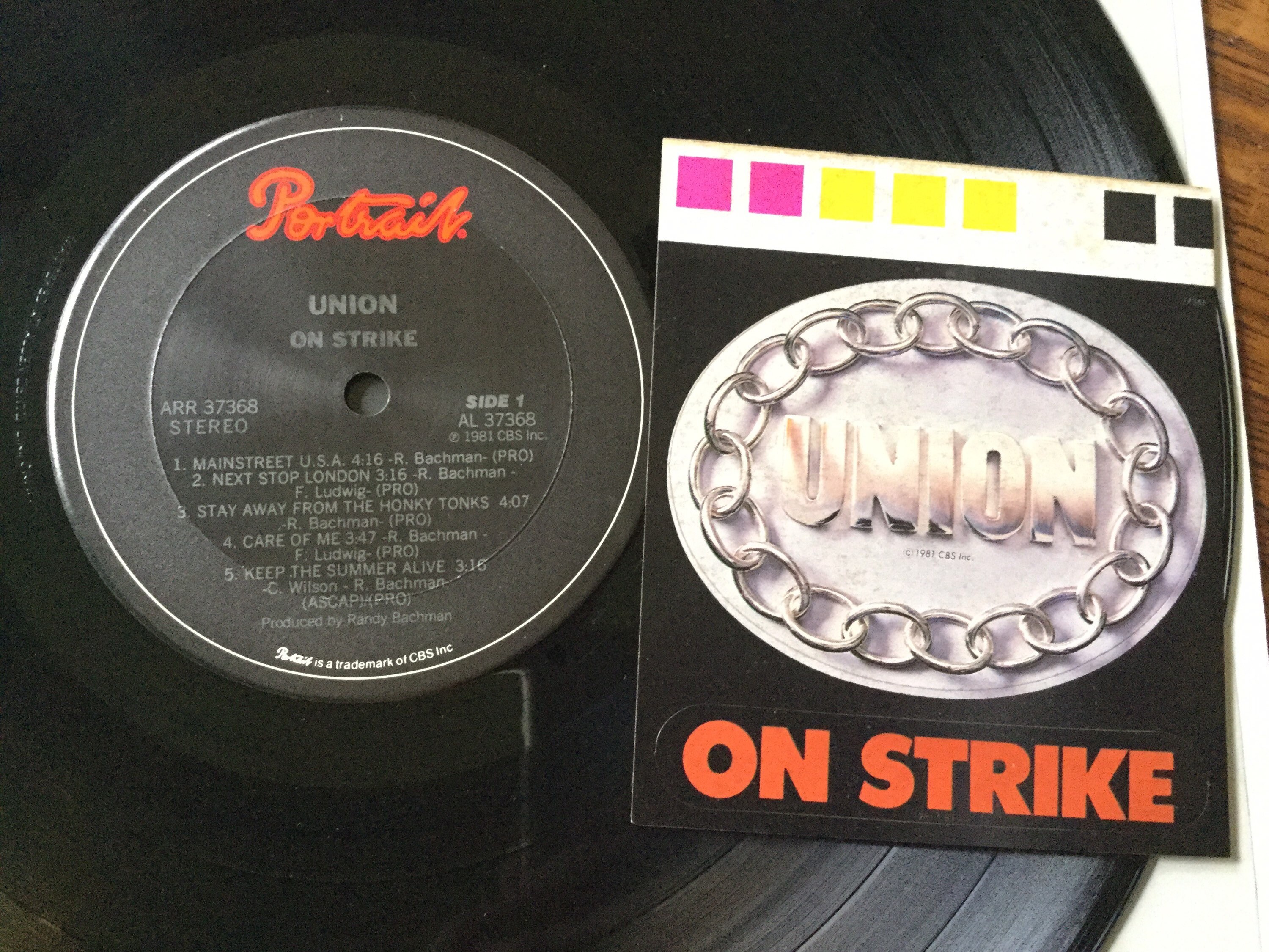 MOTON RECORDS / INCVarious – Y U Fall Union on Strike Vinyl Stereo LP 1981 Portrait Records ARR