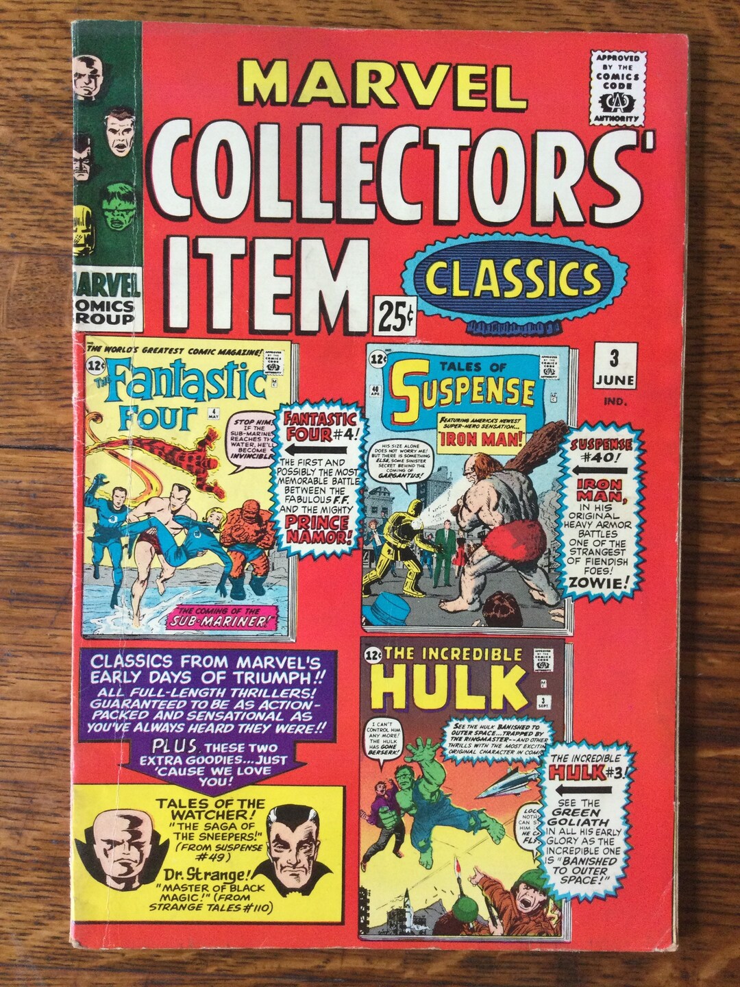 Marvel Collectors Item Classics Vol. 1 No. 3 June 1966 Marvel Etsy
