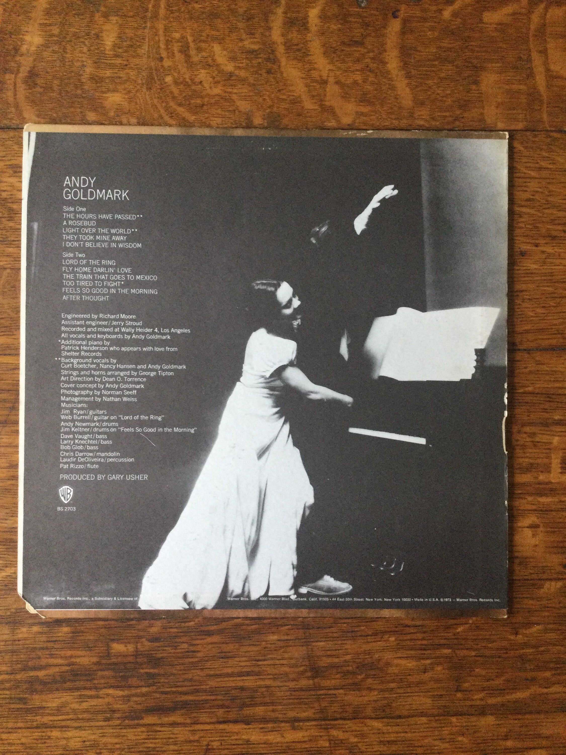 Andy Goldmark Self Titled Stereo Vinyl LP 1973 WB Records BS 2703