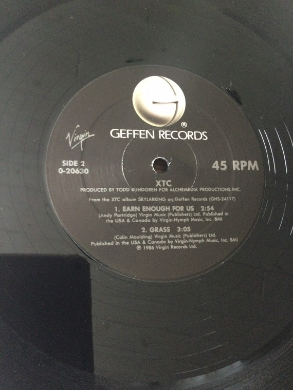 XTC 12 45 RPM Maxi-single Stereo Vinyl LP 87 Geffen Records 0-20630 Dear God, Extrovert,earn Enough for Us, Grass Produced by Todd Rundgren - Etsy XTC 12 45 RPM Maxi-single Stereo Vinyl LP 87 Geffen Records 0-20630 Dear God, Extrovert,earn Enough for Us, Grass Produced by Todd Rundgren - Etsy