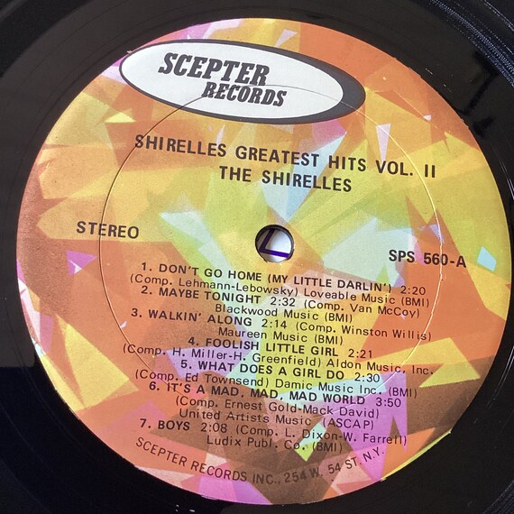 The Shirelles Greatest Hits Vol. II Stereo Vinyl LP 1967