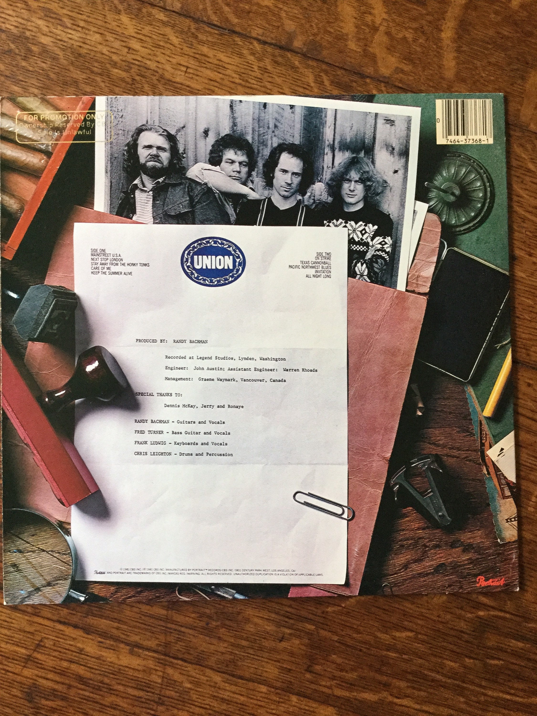 MOTON RECORDS / INCVarious – Y U Fall Union on Strike Vinyl Stereo LP 1981 Portrait Records ARR