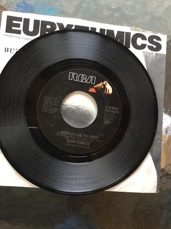 Eurythmics Vinyl Stereo 45 RPM 1985 RCA Records PB-14078 Would I