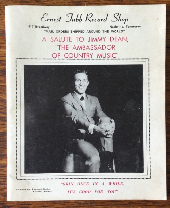 Ernest Tubb Record Shop 1965 Mail Order Catalog W/ Salute to - Etsy