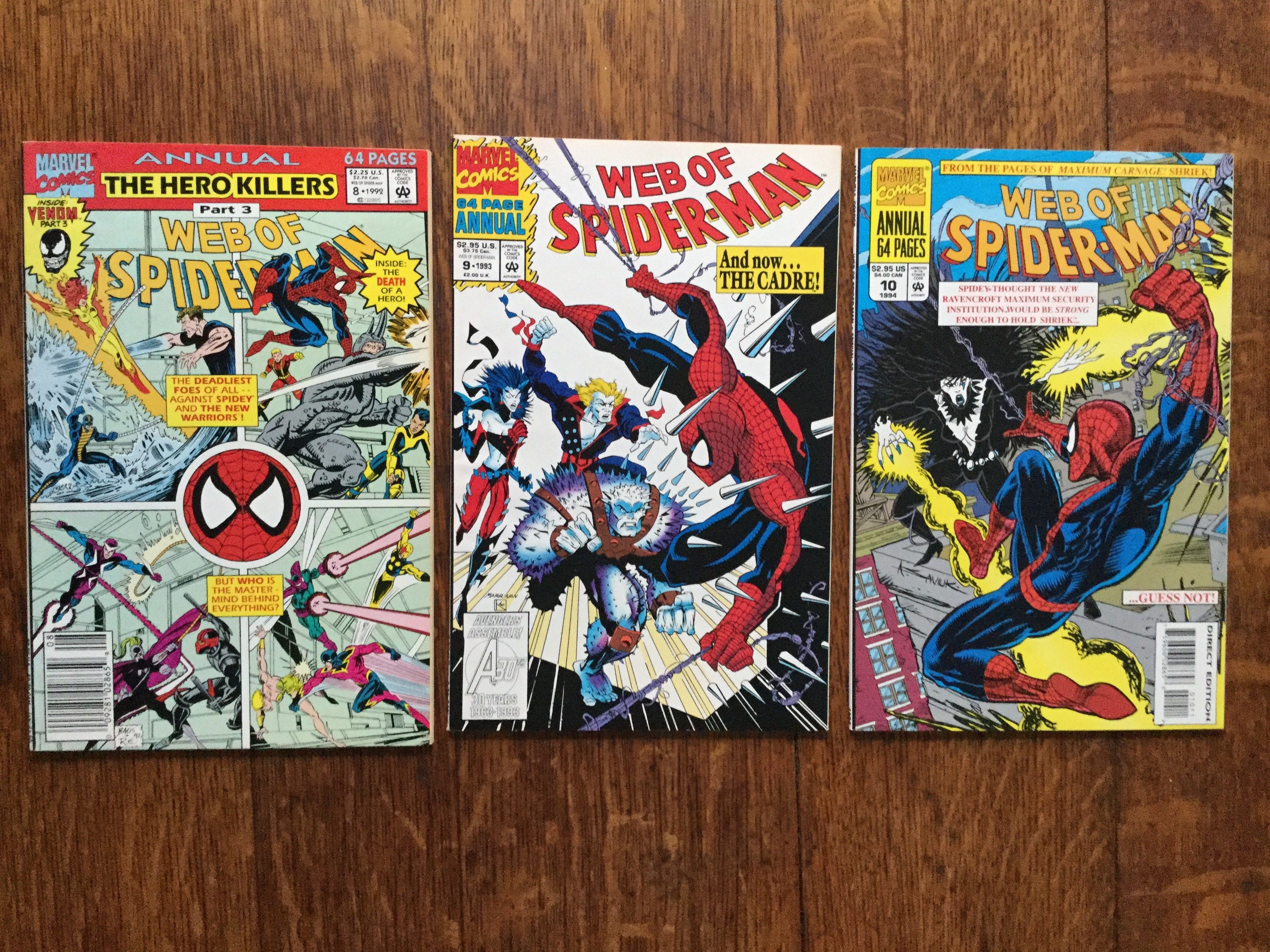 Web of Spider-man Annual 8 9 & 10 1992 93 94 Marvel - Etsy New Zealand
