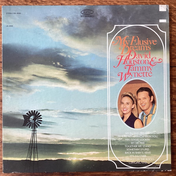 David Houston & Tammy Wynette My Elusive Dreams Stereo Vinyl LP 1967 Epic Records BN 26325