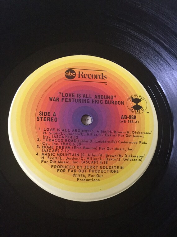 レコードLOVE IS ALL AROUND／WAR ABCD988