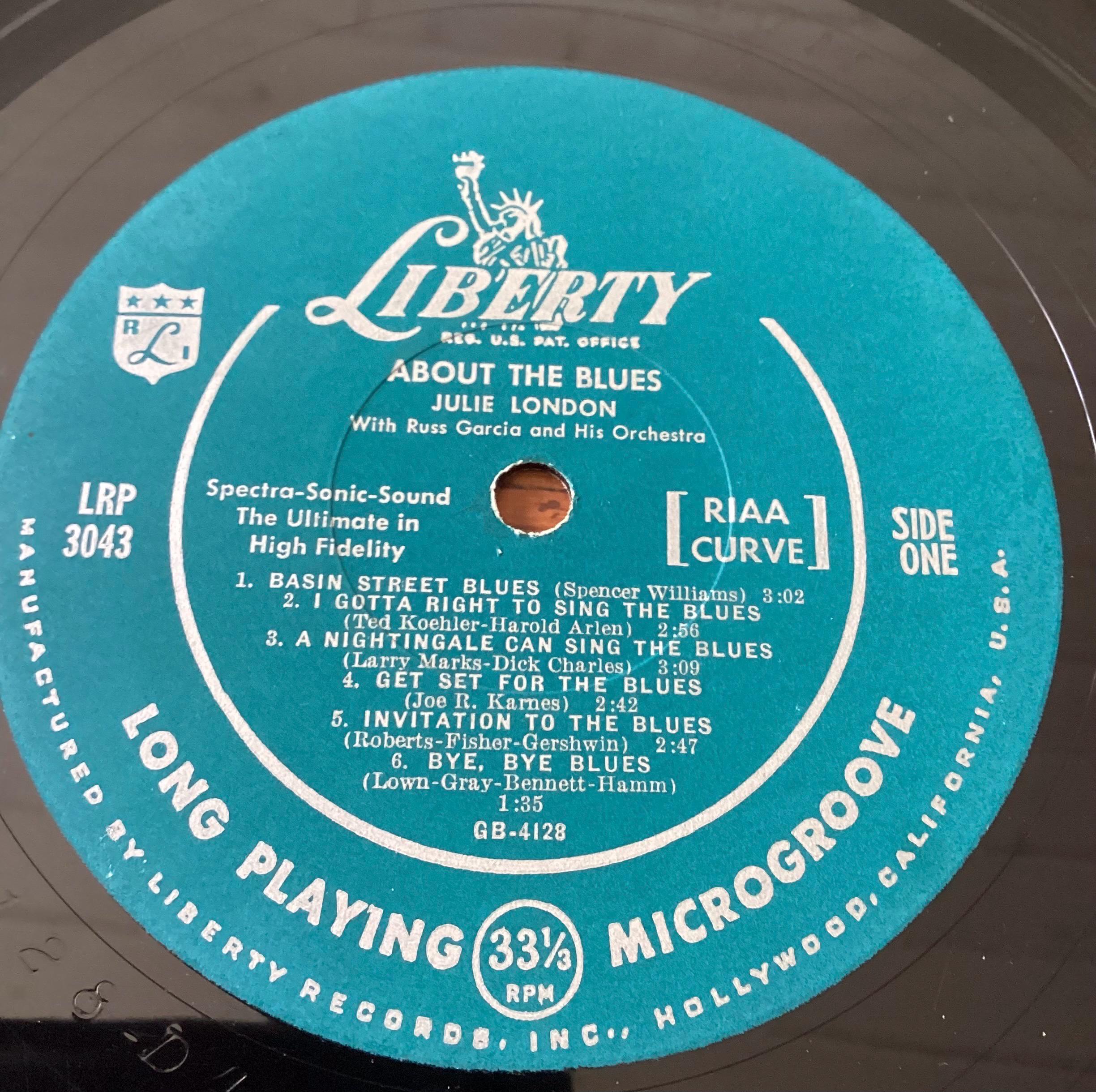 Julie London - About the Blues - Mono Vinyl LP 1957 Liberty