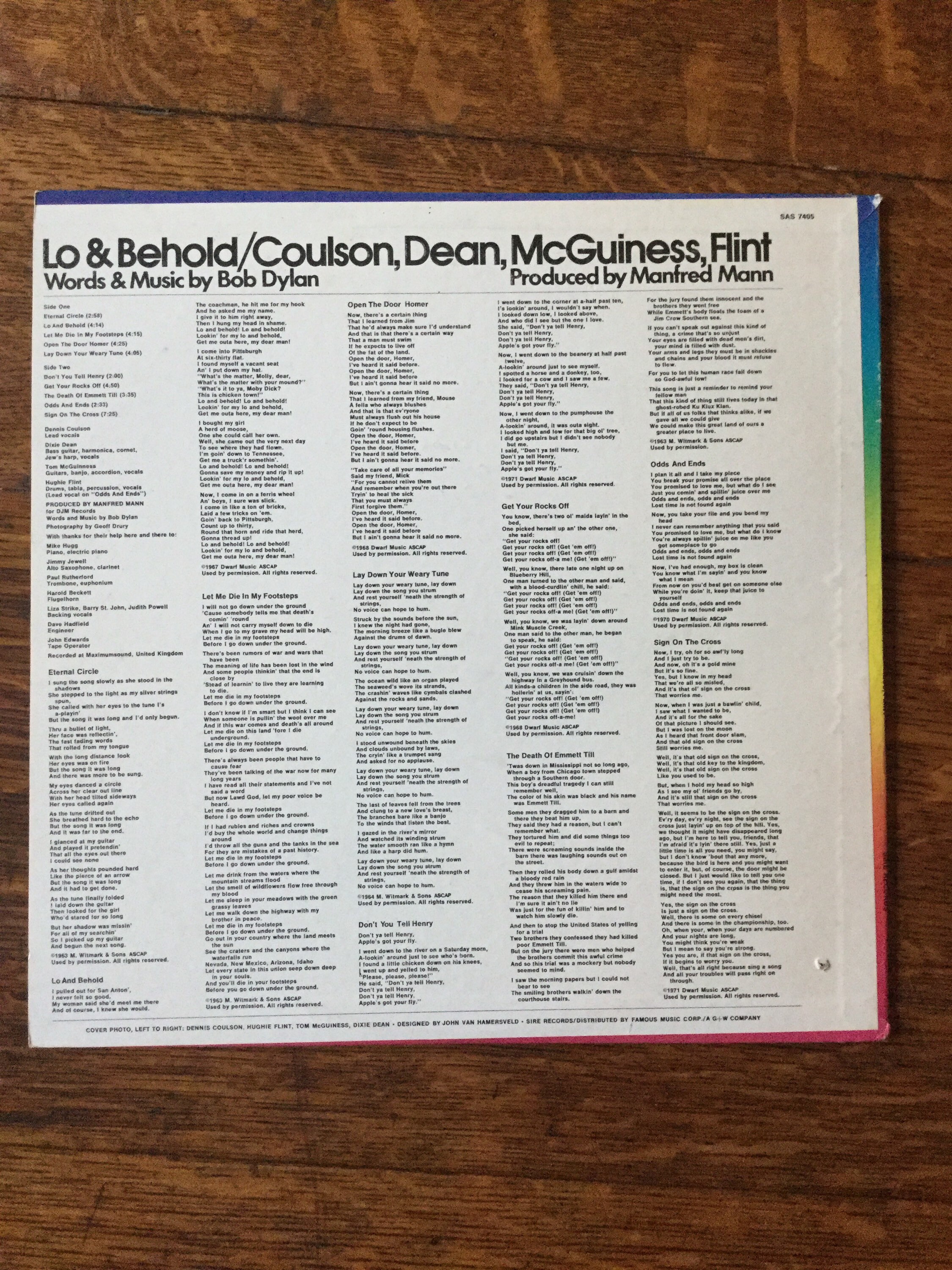 Lo and Behold Coulson, Dean, Mcguinness, Flint Stereo Vinyl LP