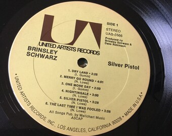 Brinsley Schwarz Silver Pistol Vinyl Stereo LP 1972 UA Records UAS